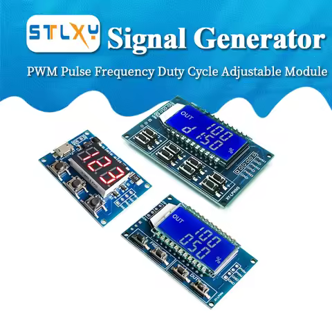Signal Generator PWM Pulse Frequency Duty Cycle Adjustable Module LCD Display 1Hz-150Khz 3.3V-30V PW
