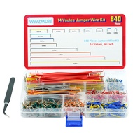 840 Pin Breadboard Jumper Wires Kit 14 Vaules 2-125mm
