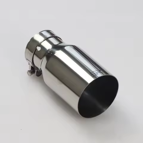 1 Piece Car Muffler Tip 101mm Diameter Outlet Nozzle Decoration Silver Stainless For Auto Modified F