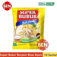 TERSEDIA Super Bubur Buryam Rasa AYAM 1 Renceng 10 Sachet Bur Yam Instan Dus