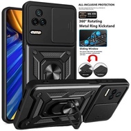 CASE XIAOMI poco F4 F4 GT F5 F3 Military Iring Case Slide Camera