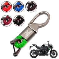 For KAWASAKI Z800 2013 - 2016 Motorcycle Accessories Alloy Keychain Fashion Braided Rope Moto Keyrin
