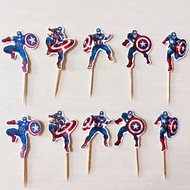 CAPTAIN AMERICA CUPCAKE TOPPER CAPTAIN AMERICA CUPCAKE TOPPER CAPTAIN AMERICA CAKE TOPPER/