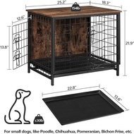 [ST]💘Cross-Border Dog Cage Furniture Pet Cage with Double Doors Indoor Dog Cage with Removable Tray Suitable for Small a