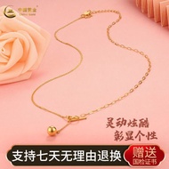 Free Shipping Necklace 【中国黄金】七夕节礼物足金999项链5G硬金锁骨黄金项链 Kalung Rantai
