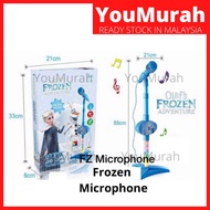 Frozen Theme Singing Mic  Kids Girls Microphone with Stand Connect Phone Permainan Frozen Mikrofon