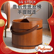 Foot spa wooden bucket【SG stock/24-hour shipping】Foot spa bucket / lignum cedrium / Wood Foot Spa Ba