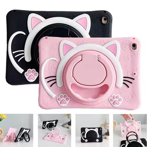 Kids Case for Lenovo Tab P11 Plus P11 Silicon Cute Cartoon Cat Face Cover for Xiaoxin Pad Plus Pad 1