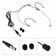 Microphone Omnidirectional Wireless Beige/Black Earhook For Shure Headset