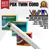 WIREMAX PDX WIRE TWIN CORE NON-METALLIC SHEATHED CABLE PURE COPPER 99.9% 14/2 1.6mmx2c  - 12/2 2.0mmx2c  - 10/2 2.6mmx2c (PER METER)