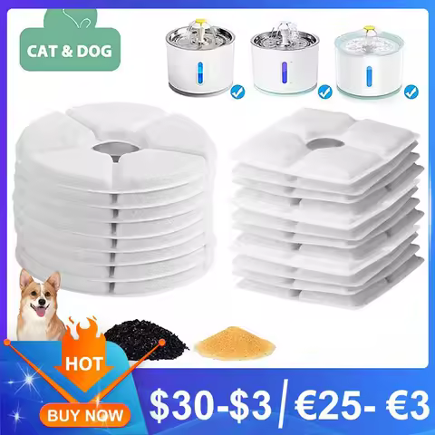 105/125mm Activated Carbon Filter For Cat Water Drinking Fountain Replaced Filters For Pet gatos Fou