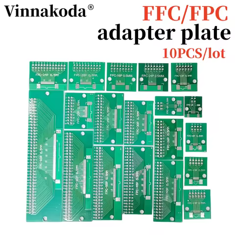 10PCS FFC/FPC adapter plate 0.5 to 2.54MM 4P/6P/8P/10P/12P/14P/15P/16P/20P/24P/26P/30P/32P/34P/36P/4