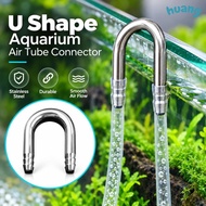 LONNG Air Tube Connector, 4-5mm Tube U Shape Aquarium Airline Connector,  Stainless Steel Rust Resis