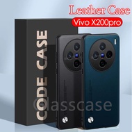 Casing For Vivo X200 X 200 Pro Mini X200Pro X200ProMini VivoX200Pro VivoX200 Plain Skin Leather Phon