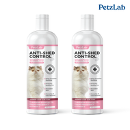 [แชมพูแมวสูตรลดขนร่วง x2 ชิ้น] PetzLab Anti-Shed Control Shampoo pH Balanced for Cats สูตรลดขนร่วง บ