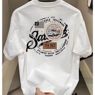 100% pure cotton style trendy creative pattern loose printed T-shirt oversized t shirt man