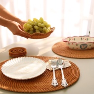 Rattan Table Mats Big Size Mat Coaster Table Pad Pot Holders Rotan