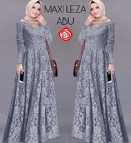 MAXI JUMBO LEZA Gamis Terbaru 2021 Modern Lebaran Baju Muslim Wanita