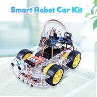 TSCINBUNY Popular STEM DIY 4WD Smart Robot Car Kit For Arduino Robot Toy UNO R3 Project C/C++ Programming Education Kit With PDF Step-by-step Tutorial Manual Robot
