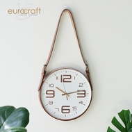 EUROCRAFT Jam Belt Tali Jam Nordic Wall Clock Vintage Jam Dinding Jam Dinding Besar Tali Kulit EUROC