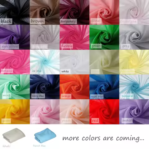 5/10meters/lot 36A Soft Tulle Gauze Mosquito Net Gauze Fabric Solid Color Curtain Mesh Ground Tulle 