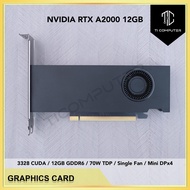 NVIDIA RTX A2000 12GB GDDR6 Full-Height Workstation GPU PCIe 4.0 192-bit Quad miniDP for Workstation