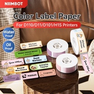 Niimbot D11/D110/D101 Cartoon Solid Color Sticker Oilproof Waterproof Thermal Paper Name Sticker