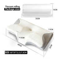 Cervical Neck Pillow for Pain Relief Ergonomic Side Sleeper Neck Support Memory Foam Butterfly Pillo