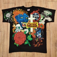OZZY OSBORNE OVP OVERPRINT Band Shirt Pattern Rock Tattoo Ossie Oversized Work