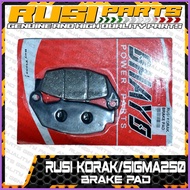 ✲ ☍ ஐ Korak/Sigma250 Brake Pad for Rusi Motorcycle Parts