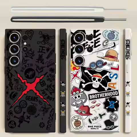 O-One P-Pieces Anime Phone Case for Samsung Galaxy S24 Ultra S20 FE S22 Plus S23 Ultra 5G S21 Luxury