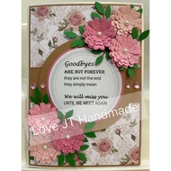 Closest to A5 Size Handmade Card Greeting Card Wishes Card Farewell Card