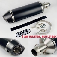 51MM Universal Motorcycle Exhaust Muffler Pipe Modified Exhaust Muffler Box 51MM