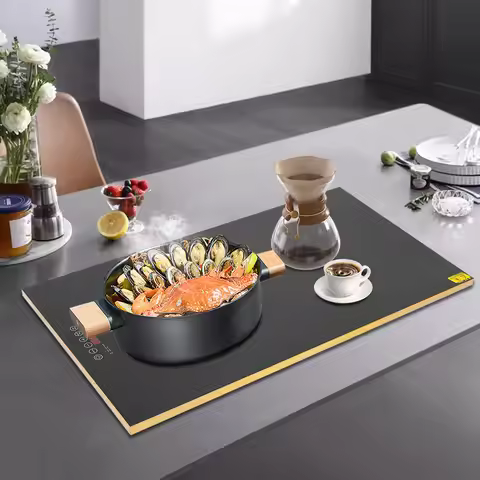 Smart-Touch Food Warmer Plate | 80x45cm Tempered Glass Warming Tray with 12H Timer & 40-140°C Precis