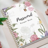 1pc Password Book For Internet Website Address Login, A5 5.2" X 7.6" Password Keeper And Organizer W