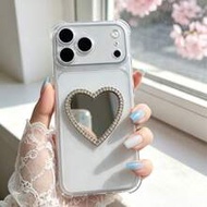 1pc Heart-Shaped Mirror Phone Case [International Version, Not Domestic] For Galaxy S26, S25, S24, S