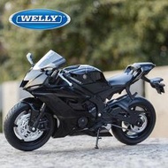 出清 山葉 Welly 1 12 2020 Yamaha YZF-R6 黑色壓鑄車輛收藏性愛好機車模型玩具