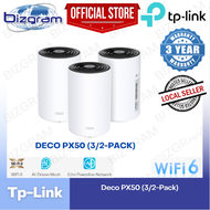TP-Link Deco PX50 AX3000 + G1500 Whole Home Powerline Mesh WiFi 6 System (2/3-Pack)
