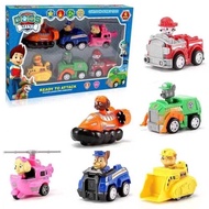 6pcs Paw Patrol Cars Toys Set With Pull-Back Function Vehicle Toy Mainan Paw
