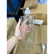 1000ml/500ml botol kosong PET plastic ROUND/FLAT shoulder refillable empty spray flip cap/hand-pull 