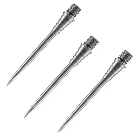 FOX SMILING 3PCS Dart Changeable Point Dart Pin Steel Tip Point 32 34mm Replaceable Dart Needle 2BA