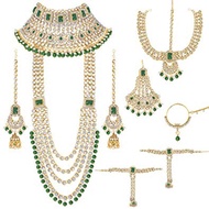 I Jewels Traditional Ethnic Indian Kundan Dulhan Bridal Jewellery Set for Women