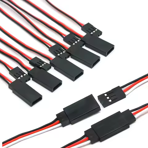 JR Plug Servo Extension Cables Male to Female - 5/10/20pcs 150mm/300mm/500mm 22AWG Copper Wire for R