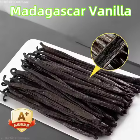 10/20pcs Natural Madagascar Vanilla Pods for Home Fragrance, Long Lasting Aroma, Premium Vanilla Sti