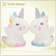 (2 CHILDREN) Uni 1-HORNED HORSES decorate cakes, 1-horned horses, Pony horses, unicorns