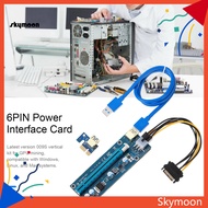 Skym* 6pin Power Interface Card Gpu Mining Accessories Pci-e Riser Card 1x to 16x Extension Cable for Usb 3.0 Graphics Card Fast Shipping High Quality Southeast Asian Buyers'