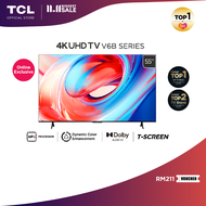 TCL 55" 4K Google TV with HDR 10, Dynamic Color Enhancement 55 inch TV, Dolby Audio 55V6B