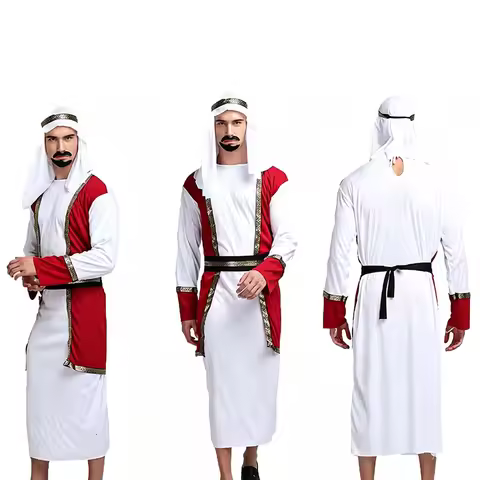 Men Lavish Performance Costume Arab Turban For Halloween Party