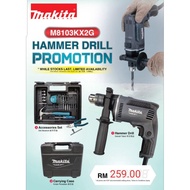 MAKITA M8103KX2G Hammer Drill (Max Drill 13mm) c/w Accessories &amp; Tool Box