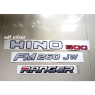 Hino 500 FM260JW Sticker Hino 500 Fm 260 jw hino 500 sticker/